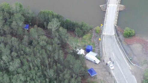 The section of the Pimpama River on the Gold Coast where Tiahleigh Palmer’s body was found.