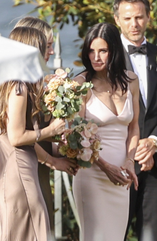 Hollywood star Courteney Cox attended her friends wedding in Sydney on February 20 with her daughter Coco Arquette (left). Picture: ©MEDIA-MODE.COM