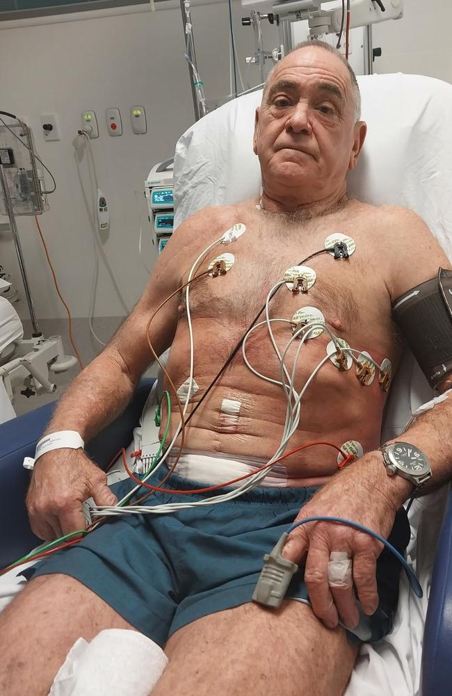 Former Nightcliff NTFL footballer Trevor Sutton undergoing tests in November.