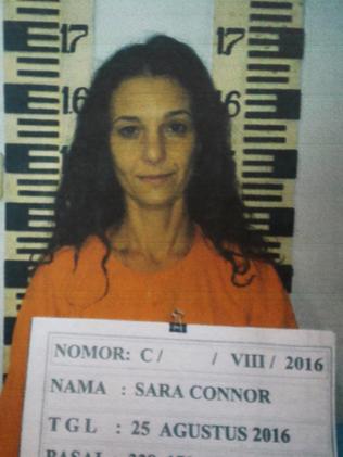 Mugshot of Sara Connor.