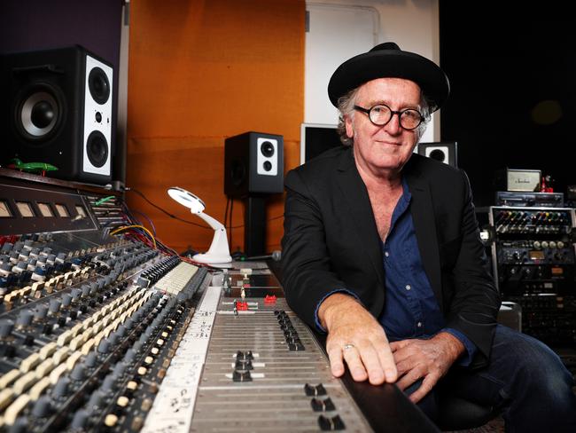 Jim Moginie at his Brookvale studio in 2024. Picture: Tim Hunter