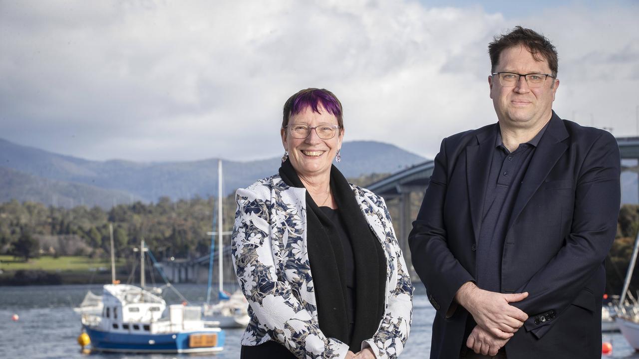 Clarence councillor Heather Chong and councillor James Walker. Picture: Chris Kidd