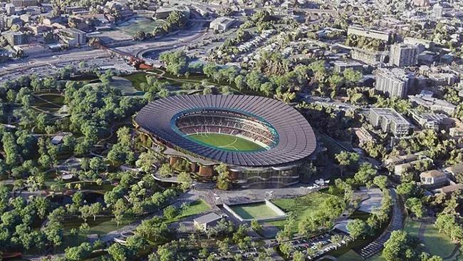 An artist impression of Brisbane Stadium in Victoria Park for Brisbane 2032 Olympics. Source: Queensland Government.