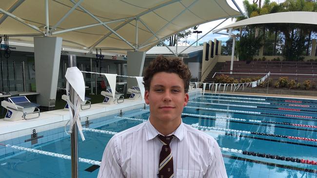 St Peters Lutheran College student and St Peters Swim Club's Michael Pickett is an AIC swim star.