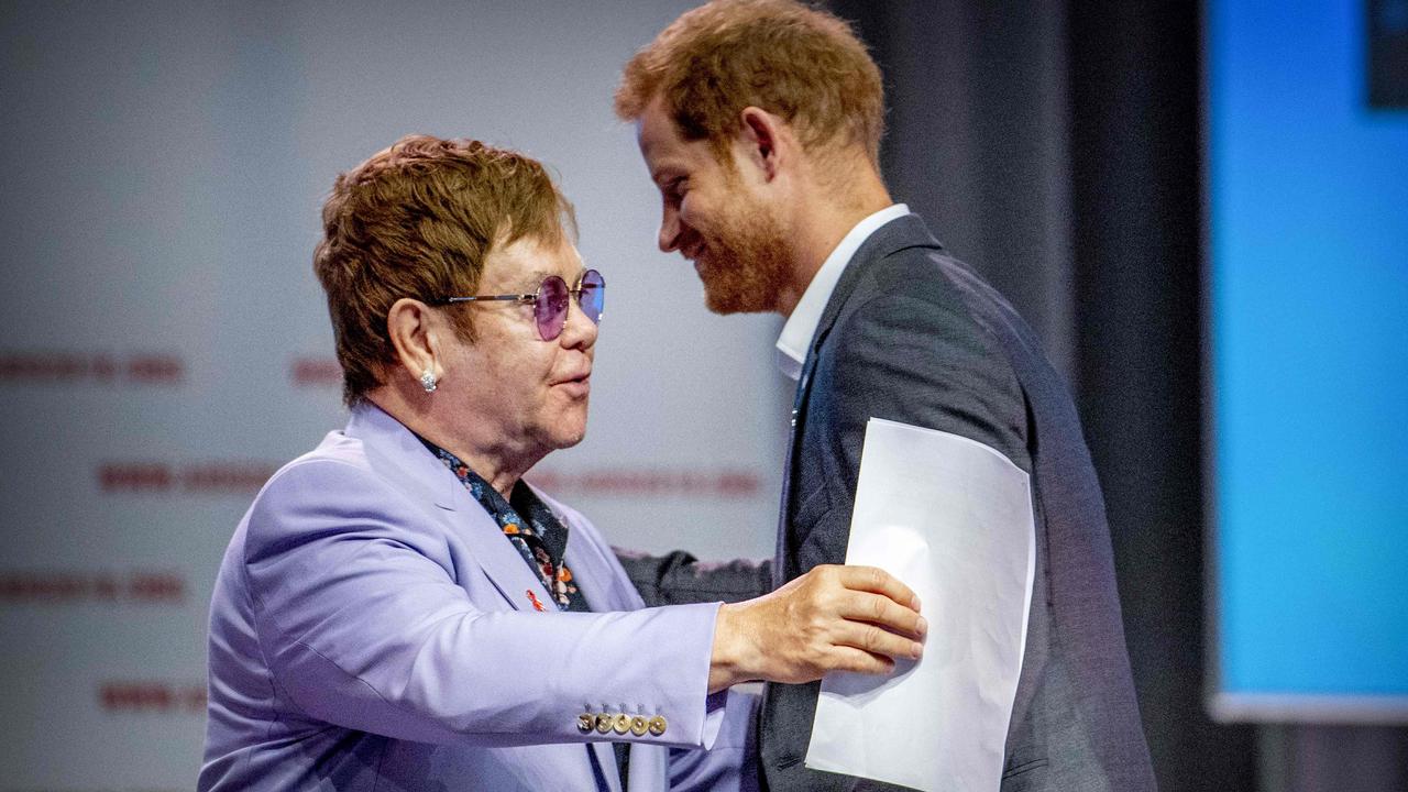 Prince Harry and Sir Elton John have long been close friends. Picture: AFP.