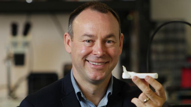 Atomo Diagnostics chief executive John Kelly with one of the HIV self-tests. Picture: Hollie Adams