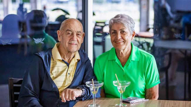 Robert and Yvonne Groth from Hope Island are confident their not-so-local member will be Queensland’s next premier. Picture: Nigel Hallett