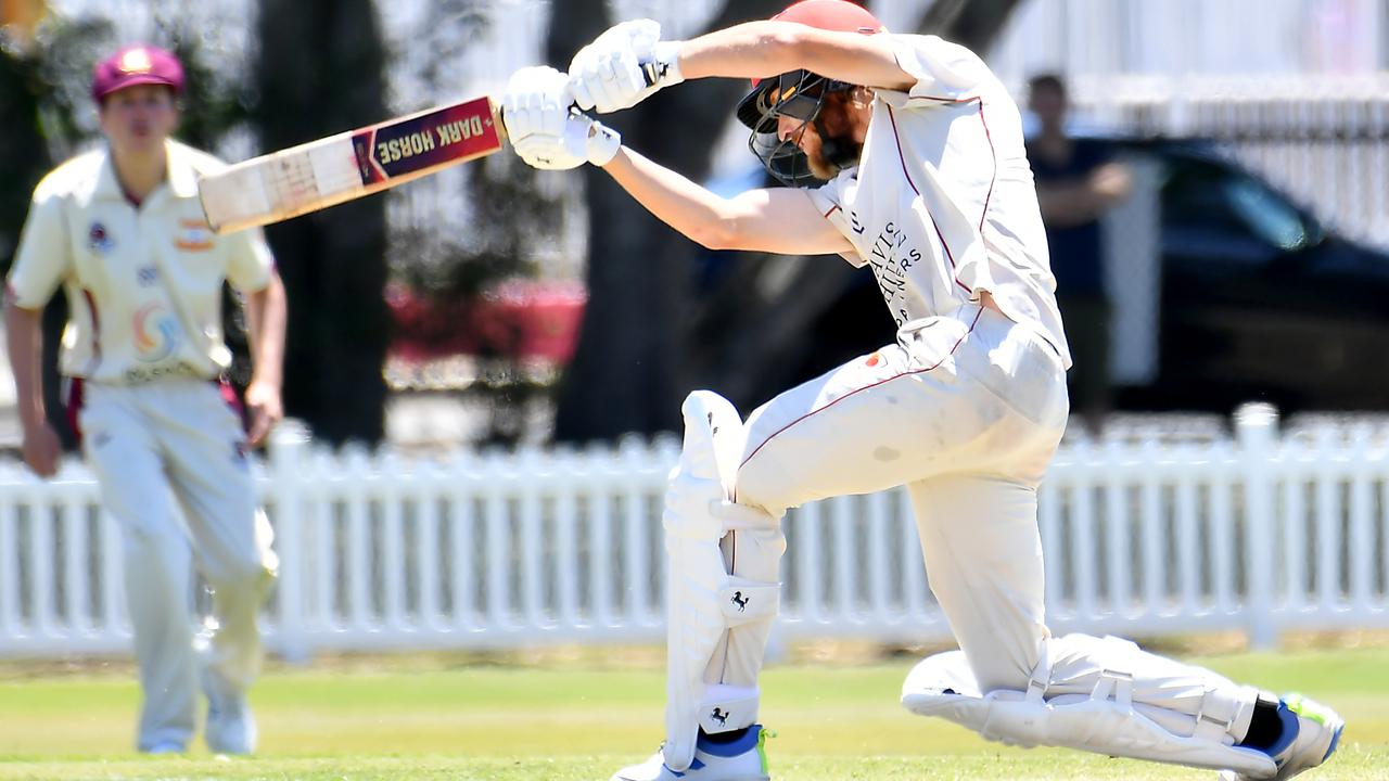 Sunshine Coast batsman Nick Selmans First grade mens cricket between the Sunshine Coast and Toombul. Saturday October 21, 2023. Picture, John Gass