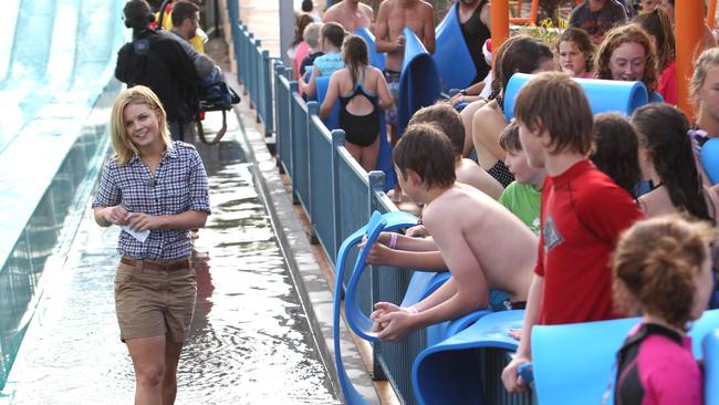 Emma Freedman doing the Today Show at Adventure Park.