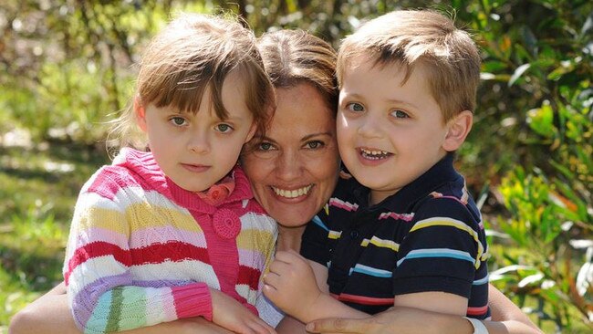 Maria Claudia Lutz Pena with her children Martin and Elisa. Picture: Facebook