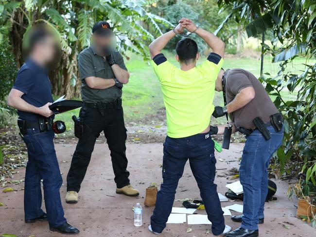 A member of an alleged organised crime syndicate arrested in Atherton, Queensland, in August after cocaine with an estimated street value of $80 million was seized. Picture: AFP