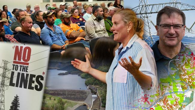 Landowners in the path of potential high-voltage power lines connecting the Borumba Dam Â hydro project to the state power grid want an inquiry into the impacts of renewable energy infrastructure on rural and regional Australians.