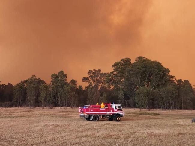 21/12/2024 North Hamilton Rural Fire Brigade members watch over a bushfire in the Grampians: Picture North Hamilton Rural Fire Brigade/Facebook, ,