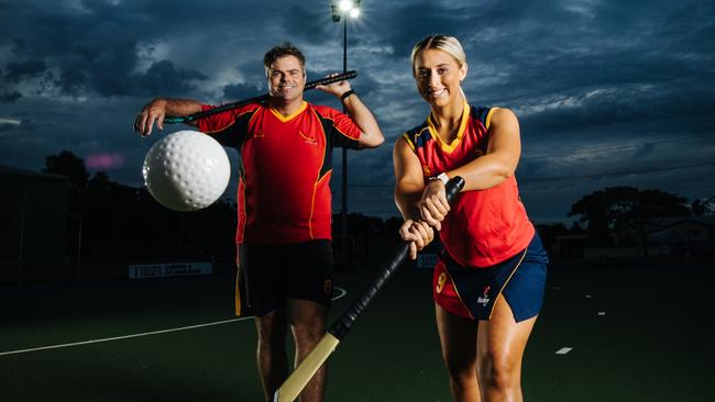 Port Lincoln’s Jim Stockham and Tash Hammond will feature in the Hockey SA Country Championships, to be live streamed by The Advertiser. Picture: Robert Lang