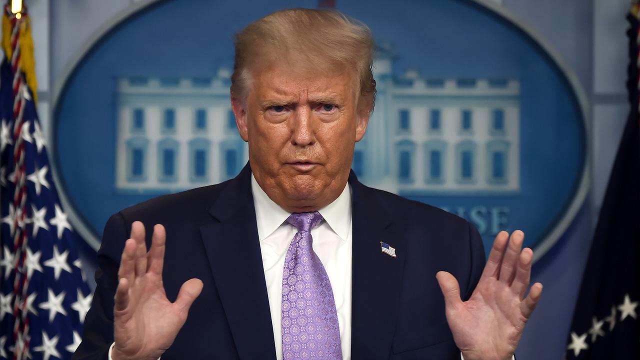 US President Donald Trump speaks to the press in the Brady Briefing Room of the White House in Washington, DC. Picture: AFP