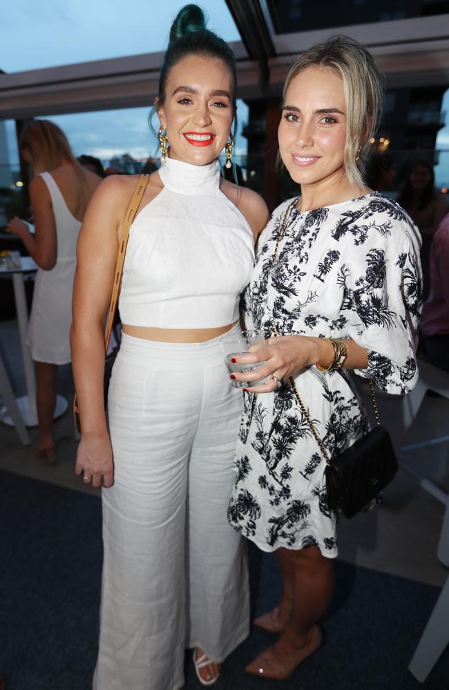 Socials Lions at the Gabba . Amy Shepherd and Sammie Obrien.Pic Annette Dew