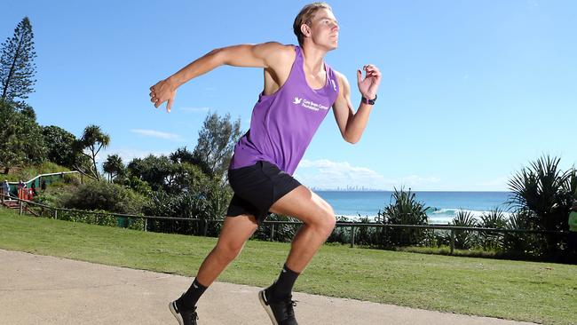 GC Bulletin reporter Kyle Wisniewski will be running in the upcoming Gold Coast Marathon to raise funds for Cure Brain Cancer. Picture by Richard Gosling