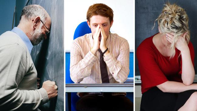 Artwork for stressed teachers. Pictures: iStock and Thinkstock