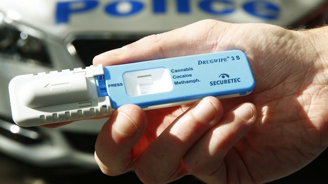 The new Drugwipe tester, Roadside Drug Testing kit that tests for cocaine. Picture: John Appleyard