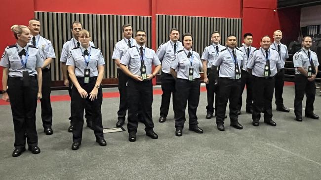 The graduation ceremony for new recruits for Queensland Corrective Services at Maryborough's Brolga Theatre.