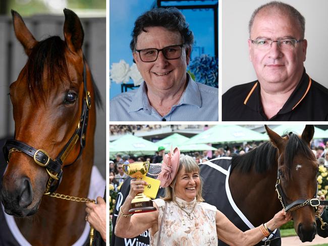 Clockwise from top right: Michael Kirby, Sheila Laxon, Knight's Choice and John Symons