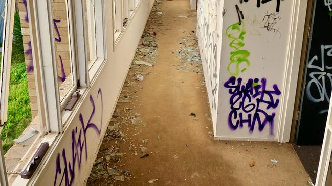 Drug paraphernalia, including discarded needles, line the hallways of the former Berkeley Living retirement village.