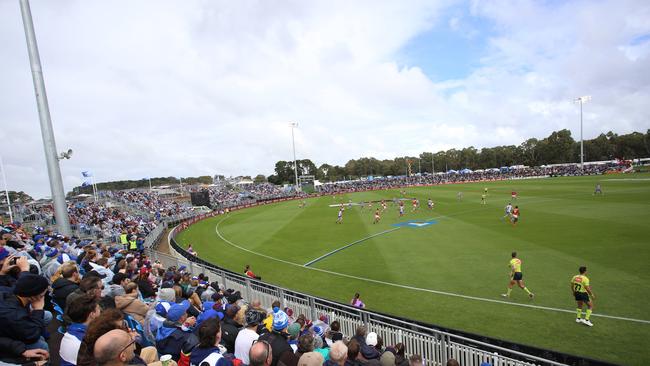 Brisbane and North Melbourne clash at the Summit Sports and Recreation Park last week. Picture: Brett Hartwig