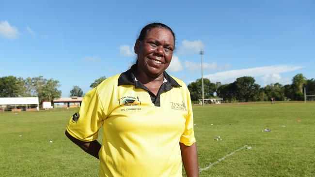 TIFL board member Mary Dunn at Wurrumiyanga Oval. Picture: Keri Megelus