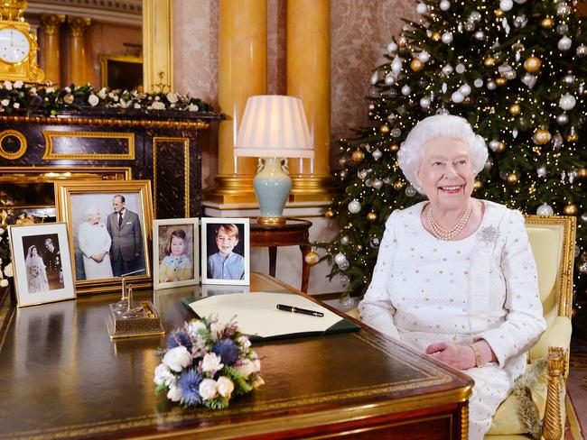 Queen Elizabeth II in a photo taken during this year’s Christmas message. Picture: Getty