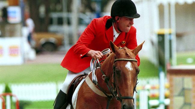 South Australian equestrian Anthony Thomas, who has been charged with ill treatment of an animal, riding horse Fluke during a showjumping event at Colley Reserve in 1999.