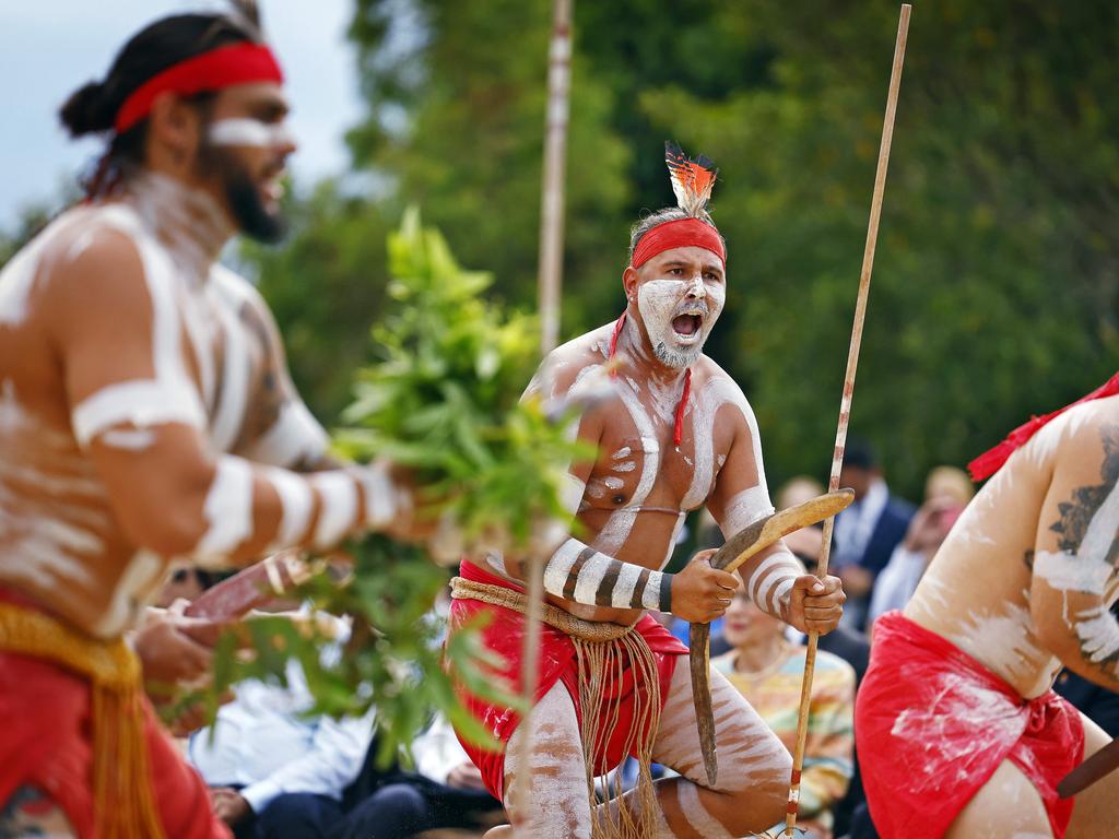 Welcome to country ceremony at Barangaroo. Picture: Sam Ruttyn