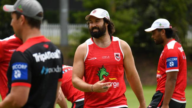 Aaron Woods enjoys working with the younger forwards.