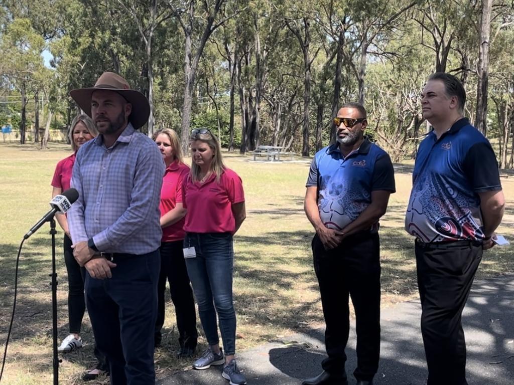 Craig Marshall, Critical Response team and CQID representatives discussing Labor's plan for homelessness