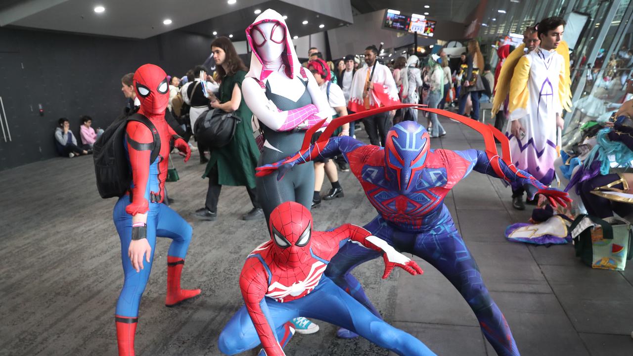 Someone’s spidery senses are kicking in at the Melbourne event. Picture: NCA NewsWire / David Crosling