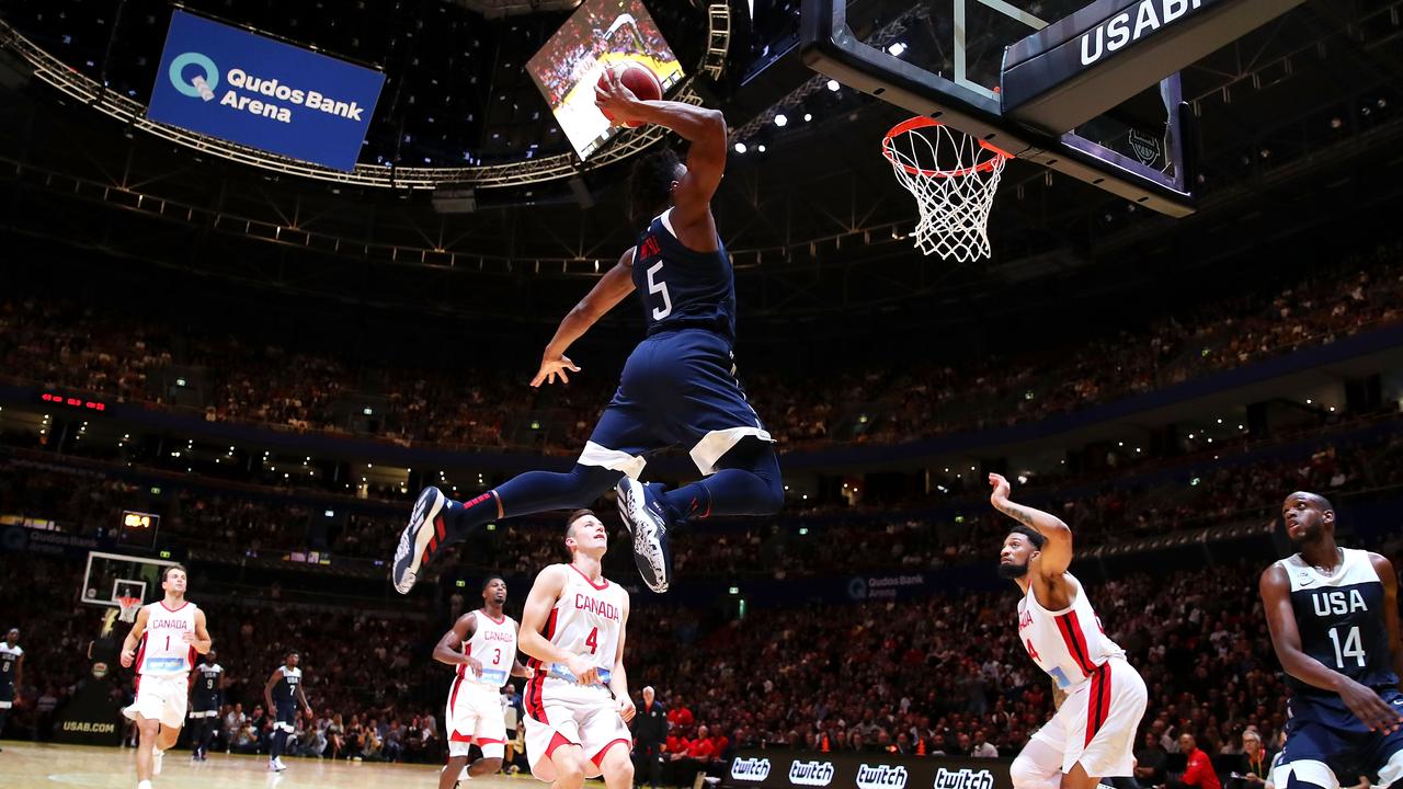 Team Usa Vs Canada Score Result Fiba World Cup 19 Warmup Game Donovan Mitchell Jayson Tatum