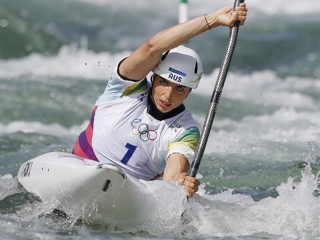 NCA. PARIS FRANCE. 2024 OLYMPIC GAMES. July 28 - Day2 Ã WomenÃs Kayak.   semi final at Vaires-sur-Marne Nautical Stadium .   Australias Jess Fox during her semi final . Pic: Michael Klein