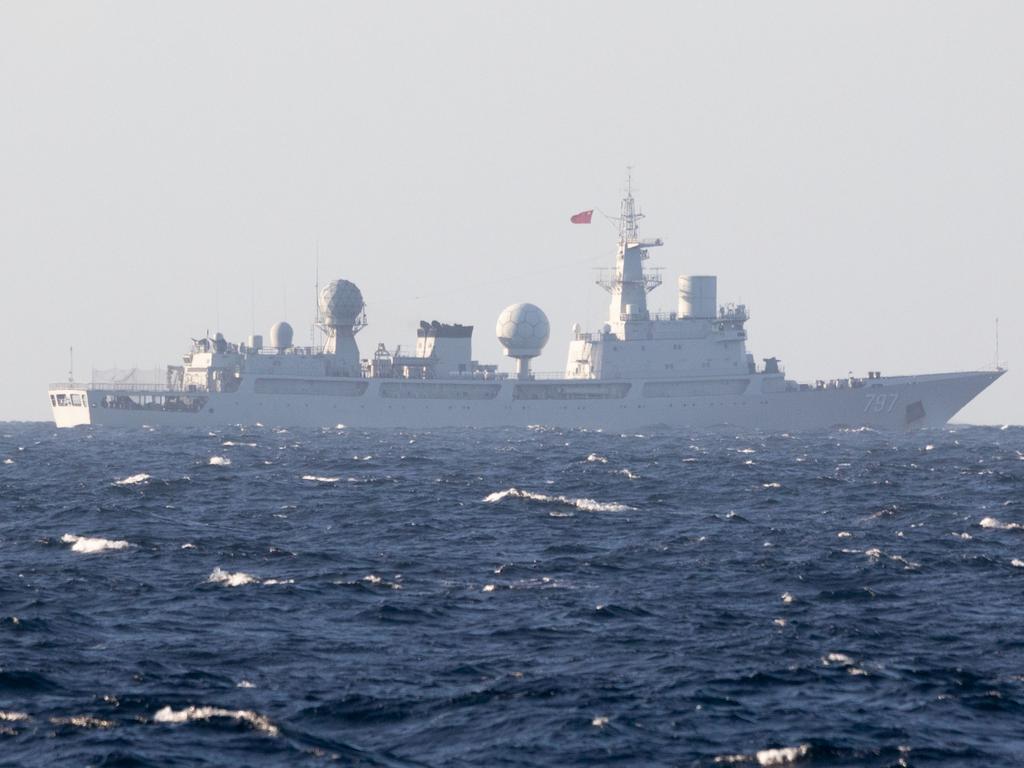 Tianguanxing (AGI-797) transits through the Arafura Sea, approximately 40 nautical miles north of the Tiwi Islands on July 10. Picture: Supplied