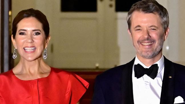 Lady in red: Queen Mary stuns at lavish state dinner