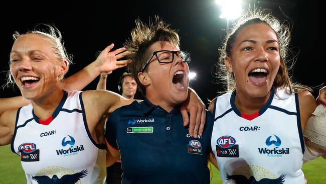 Bec Goddard has been embraced at Adelaide. Photo: Adam Trafford/AFL Media/Getty Images