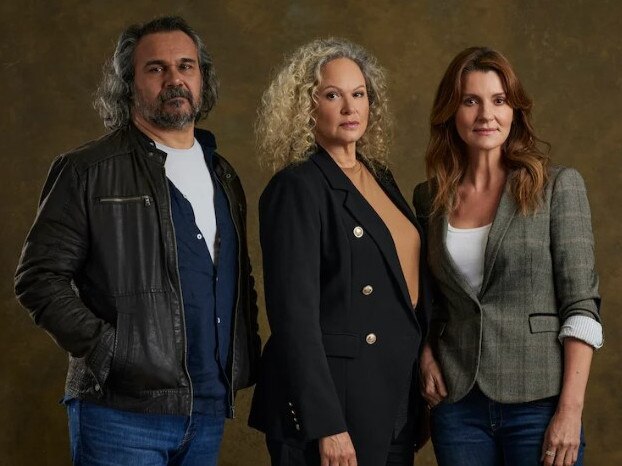 Aaron Pedersen, Leah Purcell and Sara Wiseman lead a stellar cast in High Country. Picture: Supplied