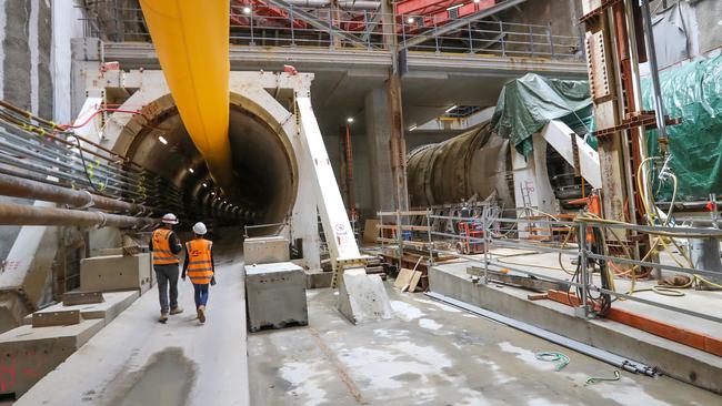 Melbourne’s Metro Tunnel project’s original costing was $11bn with it’s latest estimate at $13bn, resulting in a $2bn blowout. Picture: Alex Coppel