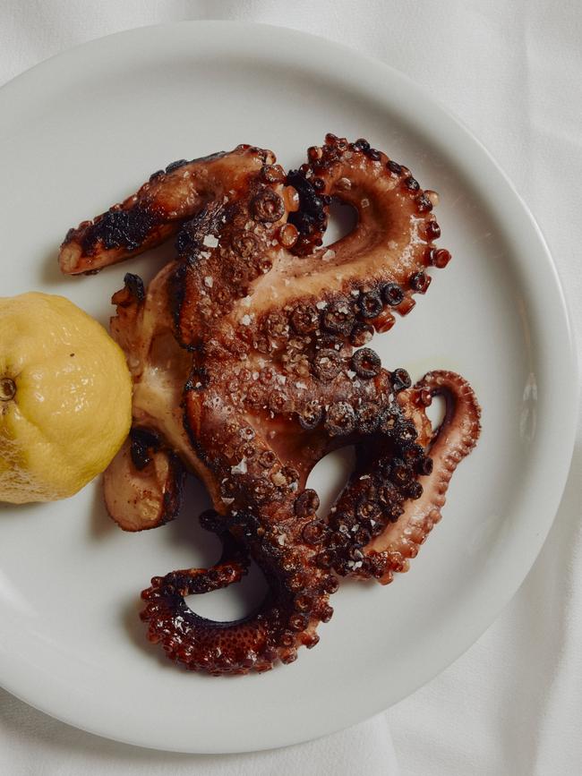 Htapodi tis Skaras or Grilled octopus from Olympus Dining. Picture: Supplied