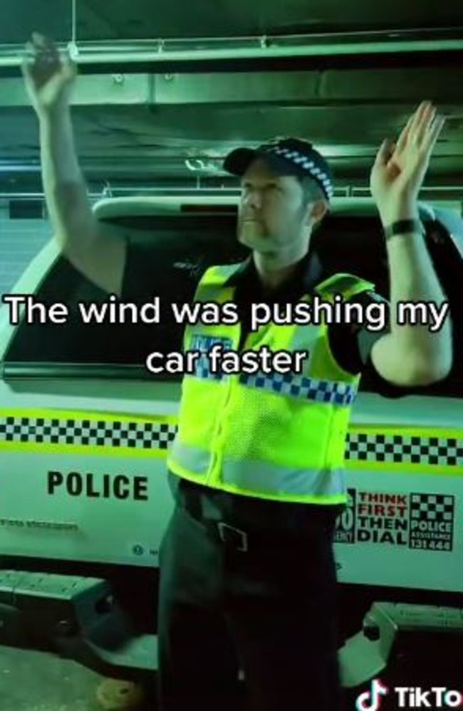 The video revealed some of the most popular speeding excuses. Picture: TikTok/southaustraliapolice