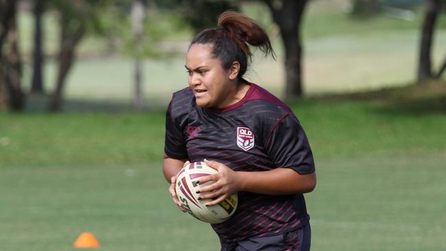 PNG Orchids player Jazmyn Taumafai in her Queensland days. Picture: QRL Media.