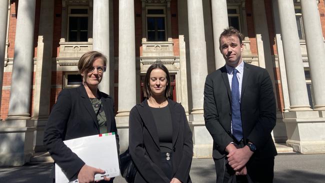 Lawyers outside the WA Supreme Court are fighting two cases for public housing tenants who have received termination notices on no grounds from the Housing Authority. Supplied