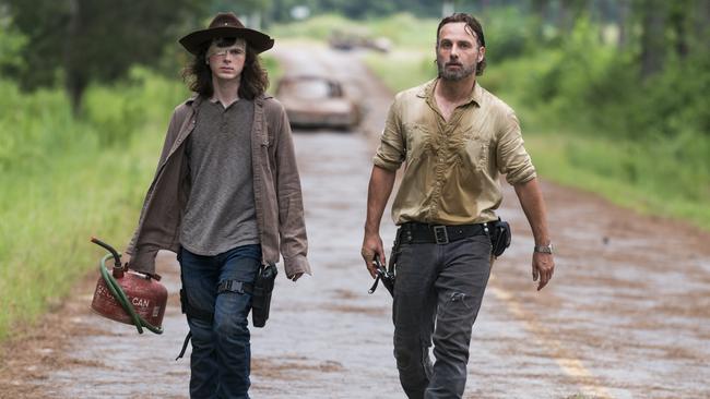 Has Carl faked his death to persuade dad Rick to show mercy?