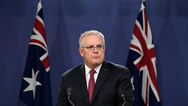 Prime Minister Scott Morrison has welcomed Queensland and South Australia’s announcements on relaxing borders. Picture: NCA NewsWire/Joel Carrett