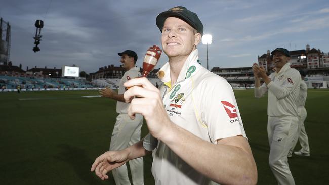 Australia’s Steve Smith celebrates with at The Oval. Picture: Getty Images