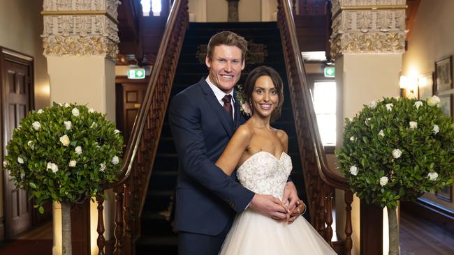 Guilhaus with MAFS bride Lizzie Sobinoff in 2020. Picture: Channel 9