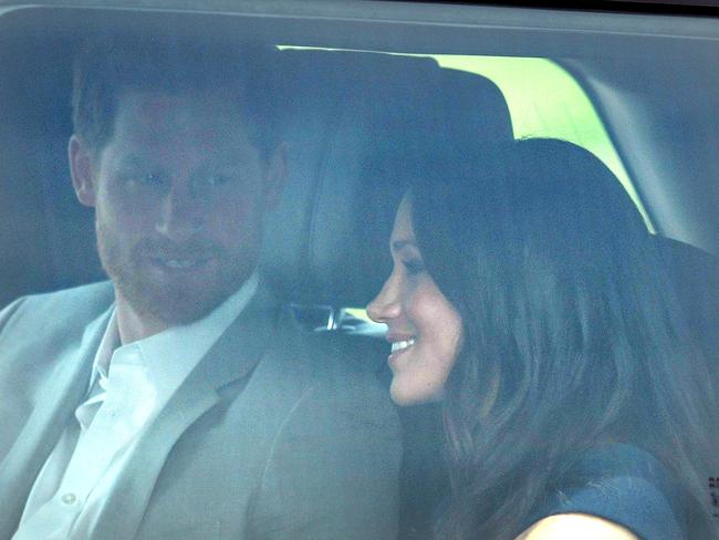 Prince Harry and Meghan Markle arrive at Windsor Castle. Picture: MEGA